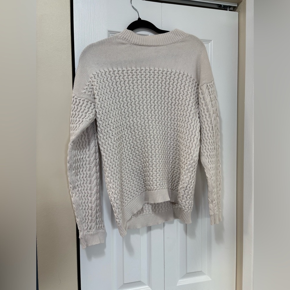 3/$25 Poetry Cream Textured Cable Knit Sweater